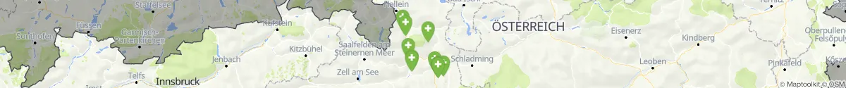 Kartenansicht für Apotheken-Notdienste in der Nähe von Abtenau (Hallein, Salzburg)